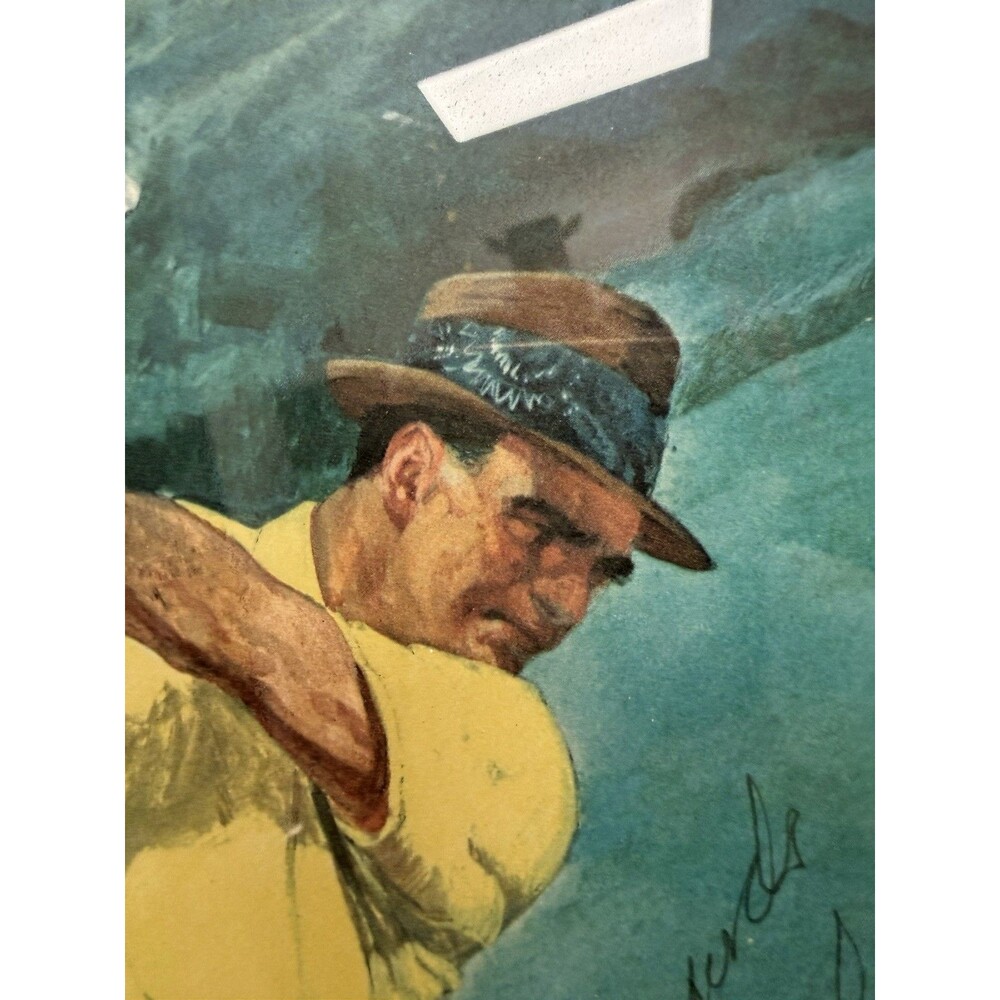 Sam Snead Signed Gustavson 1954 Masters Playoff Ben Hogan Golf Print Framed - Picture 6 of 11